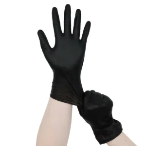 100pcs Box PVC Hand Gloves Anti Chemical Waterproof Touch Screen 3mil Disposable Black Vinyl Gloves Powder Free for Laboratory