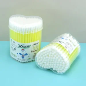 100pcs Cotton Swabs Disposable Double Head Cotton Buds for Baby Ear Care Daily Cleaning