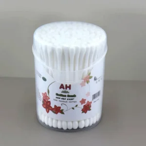 100pcs Custom Private Label Plastic Cotton Swabs Biodegradable Double Tips in Bulk for Cosmetic & Personal Care OEM ODM