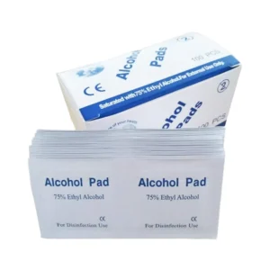 100pcs Disposable Alcohol Prep Pads 75% Ethanol Medical Alcohol Saturated Skin Cleansing Wipes for Home Outdoor Disinfection