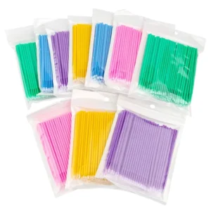 100pcs Disposable Cotton Swabs Micro Applicators Cotton Swab for Extension and Makeup Application