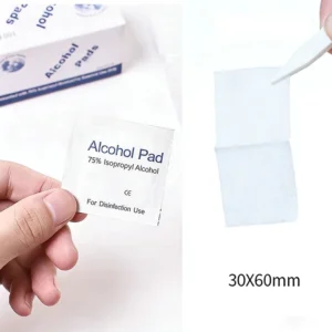 100pcs Disposable Non Woven Alcohol Prep Pads 75% Ethanol Medical Saturated Skin Cleansing Wipes 3x6cm Home Outdoor Disinfection