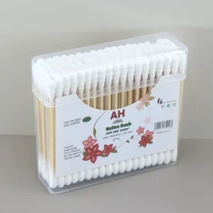 100pcs Eco Friendly Bamboo Cotton Swabs Biodegradable Cotton Buds for Ear Cleaning Custom Logo