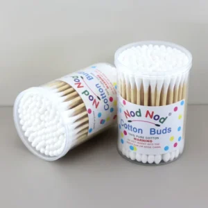 100pcs Eco Friendly Bamboo Cotton Swabs Double Tips Biodegradable Ear Cleaning Makeup Removal Custom Logo Available