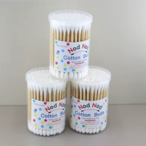 100pcs Eco Friendly Bamboo Cotton Swabs Double Tips Biodegradable Ear Cleaning Makeup Removal Custom Logo Available