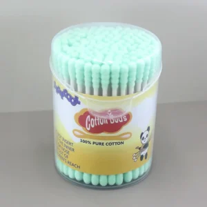 100pcs Eco-Friendly Paper Cotton Swabs Double Tips Biodegradable Ear Cleaning Makeup Removal Custom Logo
