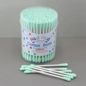 100pcs Eco Friendly Paper Cotton Swabs Double Tips Biodegradable Ear Cleaning Makeup Removal Custom Logo Available