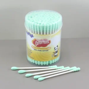 100pcs Eco-Friendly Paper Cotton Swabs Double Tips Biodegradable Ear Cleaning Makeup Removal Custom Logo Available