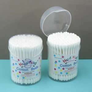 100pcs Eco-Friendly Plastic Cotton Swabs Double Tips Biodegradable Ear Cleaning Makeup Removal Custom Logo