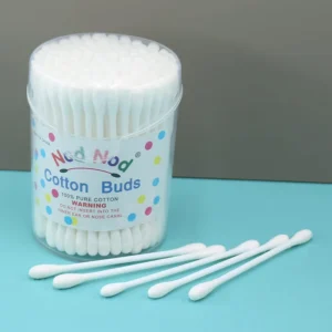 100pcs Eco Friendly Plastic Cotton Swabs Double Tips Biodegradable Ear Cleaning Makeup Removal Custom Logo Available