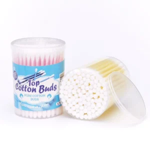 100pcs Eco-Friendly Plastic Cotton Swabs Double Tips Biodegradable Ear Cleaning Makeup Removal Custom Logo Available