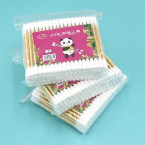 100pcs High Quality Biodegradable Cotton Swabs Cotton Buds Daily Cleaning Double Tips