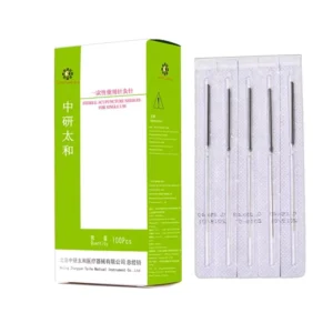 100pcs Medical Dry Needle Sterile Golden Acupuncture Needles Long Needle Dialysis Packaging