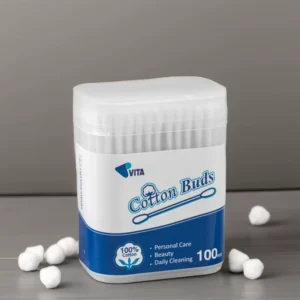 100pcs Paper Stick Cotton Buds Round Head Swabs for Ear Cleaning and Makeup Use Eco Friendly Paper Material