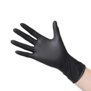 100pcs Per Box Barber Tattoo Artist Gloves Flexible Powder Free Black Nitrile Gloves Manufacturer