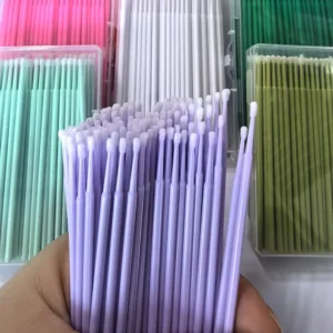 100pcs Portable Disposable Micro Swab Brush Applicators Wand Cotton Bud for Eyelash Extension Eyebrow Tattoo Mascara Wands