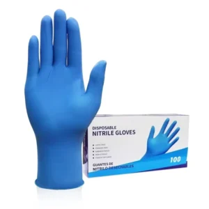 100pcs Waterproof Food Safety Industrial Nitrile Gloves 4mil 28cm Smooth Powder Free Blue Black Disposable Gloves