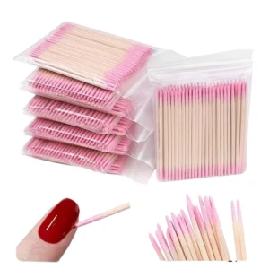 100pcs bag Multi Purpose Round Wood Cotton Swabs for Manicure Nail Polish Removal & Art Tools
