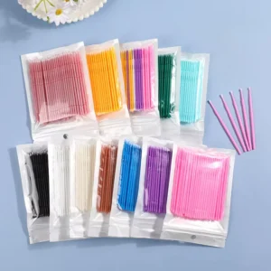 100pcs bag New Design Custom Low Price Bagged Makeup Swab Colorful Disposable Cotton Swabs