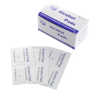 100pcs/box Individually Wrapped 2-Ply Cotton 70% 75% Isopropyl Alcohol Prep Pad Sterile Wipes