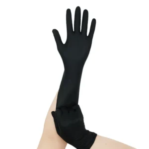 100pcs box Medical Examination Dental Clinic Médico Impermeavel 3mil Disposable Powder Free Black Nitrile Gloves for Doctor