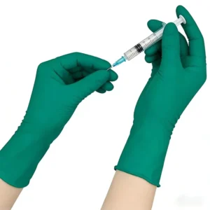 100pcs box Nitrile Examination Gloves Aged Care Non slip Waterproof Green Disposable Powder Free 3mil Nitrile Gloves for Medical