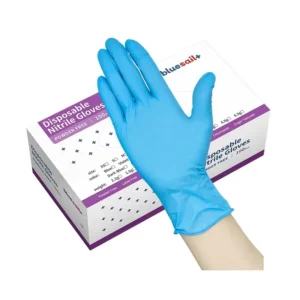 100pcs box Nitrile Gloves Dentist Examination Non slip Waterproof 3mil Disposable Powder Free Blue Nitrile Gloves for Medical