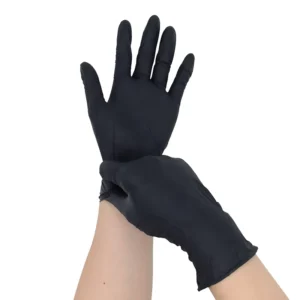 100pcs box Nitrile Gloves Industrial Anti Chemical Finger Texture Black Powder Free 3mil Disposable Nitrile Gloves for Mechanic