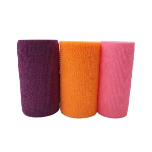 10cm*4.5m Easy Tear Cohesive Bandage Latex Free Nonwoven Bandage Custom Color Waterproof Self Adhesive Cohesive Bandage