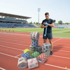 10cm Elastic Waterproof Breathable Cohesive Bandage Self adhesive Roll for Fixation and protection Before Sports