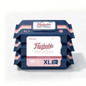 10pcs Customized Hygiene Flushable Wipes Intimate Cleaning Household Flushable Wipes for Toilet