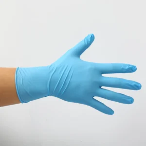 12 Inch Blue Nitrile Disposable Waterproof Latex Free Extended Long Cuff Industrial Safety Work Gloves