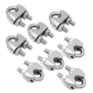 12 Pack 5/32 Inch M4 Stainless Steel Wire Rope Cable Clip Clamp U Bolt Saddle Fastener