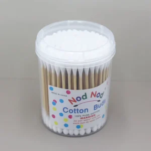 120pcs Eco Friendly Biodegradable Bamboo Cotton Swabs 100% Natural Cotton Makeup Daily Cleaning