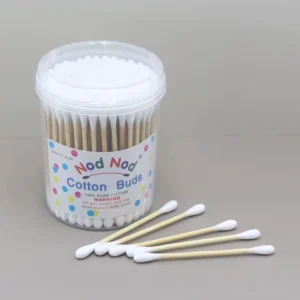 120pcs Eco-Friendly Biodegradable Bamboo Cotton Swabs 100% Natural Cotton Makeup Daily Cleaning Bulk Available
