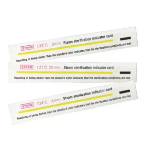 121-134 Waterproof Pressure Steam Sterilization Indicator Strip Paper Material Lead Free