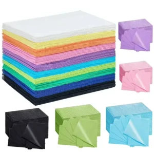 125Pc/Bag Dental Color Disposable Scarf Oral Bib Tattoo Shop Beauty Salon Cleaning Pad Patient Paper Apron Supplies Tool Bag