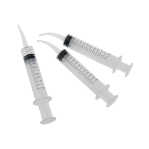 12ML Disposable Irrigation Syringe with Curved Tip Large Small Diameter Dental Flushing Syringe