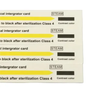 134℃ Steam Double sided PET Coated Waterproof Cards Sterilization Test Chemical Indicator Strips for Food Dairy Disinfection