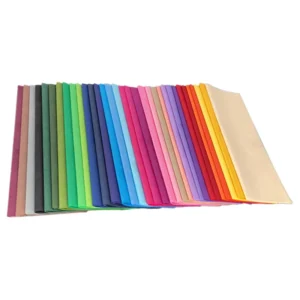 14 17 GSM Colorful Moisture Proof Gift Wrapping Tissue Paper Uncoated Screen Printing Compatible by Color