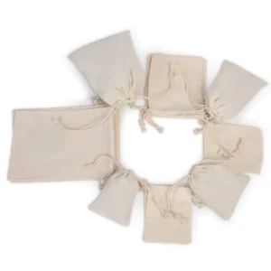15*20cm 100% Cotton Drawstring Bag Custom Mini Canvas Dust Pouch Pillow Wedding Favor Holiday Gift Medical Pet Storage Makeup