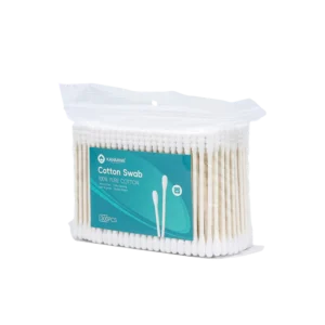 15 Years Experience Manufacturer Screw Round Tip Cotton Bud 300pcs Paper Stick Cotton Swab with pp Bag