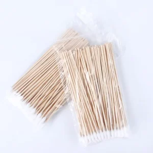 15cm 100pcs Clean Room Point Tip Swab Wooden Cotton Buds