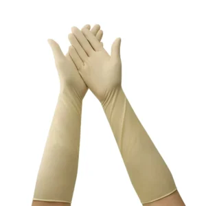 16 Inch Long Sleeve Disposable Latex Safety Gloves Chemical Resistant for Enhanced Protection