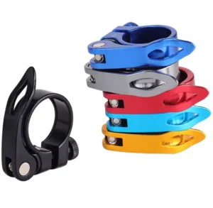 16059 Alloy 31.8 34.9mm Bicycle Saddle Post Clamp Tube Clip Fixed Skewer Quick Release Road Folding MTB Bike Seat Post Clamp