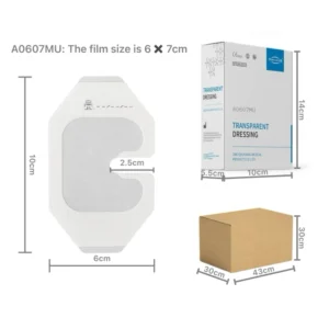 1623W Transparent PU Film Dressing Frame Style Fixed Medical IV Dressing Disposable IV Cannula Fixing Dressing