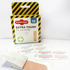 16PCS Treat&ease Extra Tough Medical Grade Plasters Super Strength Adhesive Bandages Durable Wound Protection Waterproof Sterile
