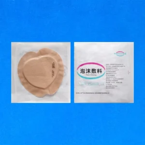 18cmx18cm Heart Shaped Self Adhesive Silicone Bedsore Patch Skin Color Silicone Foam Wound Dressing