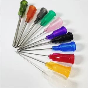 1inch Plastic Steel Injection Molded Luer Lock Disposable Dispensing Needle Manufacturer
