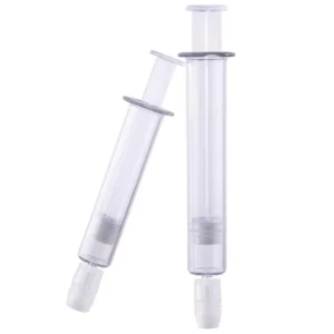 1ml 3ml 5ml 10ml Clear Plastic Oil Prefilled Syringe with Luer Lock with Measurement Cosmetic Airless Bottle